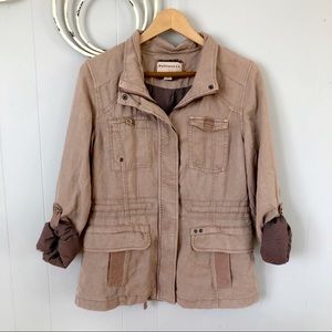 Anthropologie Marrakech  Foster Cargo Jacket Taupe